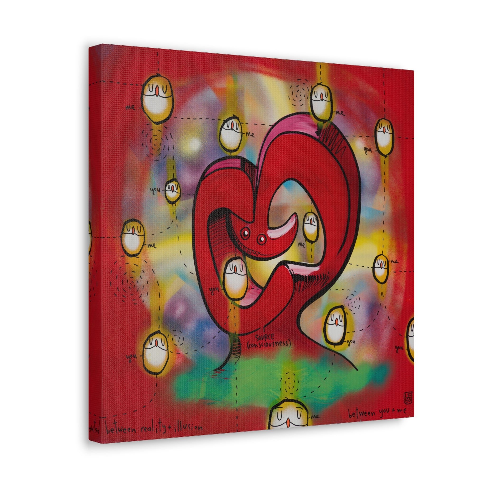 Between You and Me - Lebo Gallery Wrapped Canvas