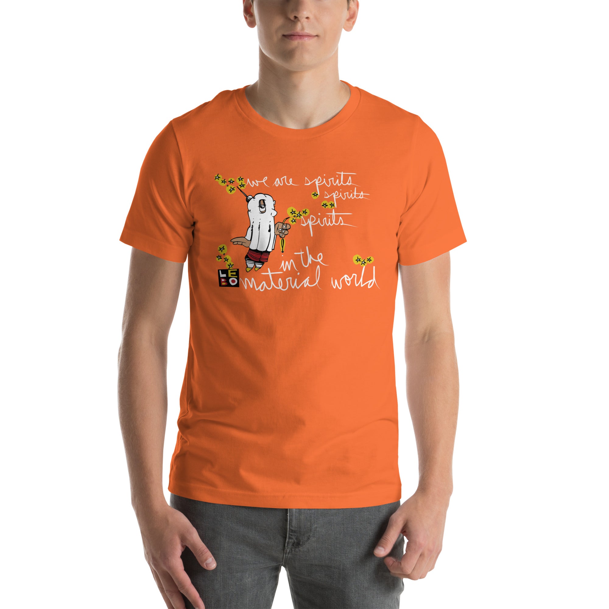 We Are Spirits in the Material World - Lebo Short Sleeve Unisex T-Shirt