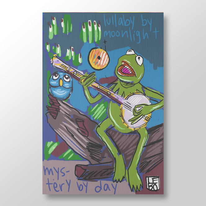 Lullaby by Moonlight - Lebo Brushed Aluminum Artbond