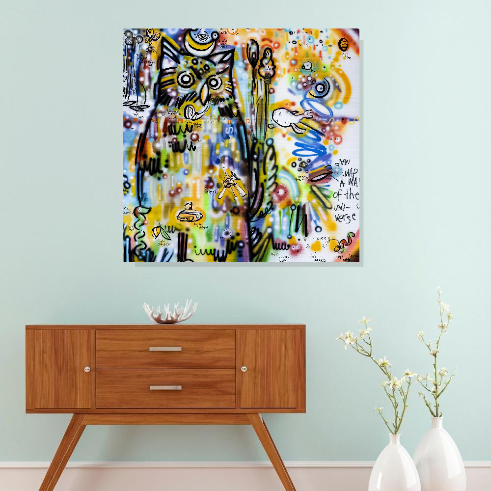 A Map of the Universe - Lebo Brushed Aluminum Artbond