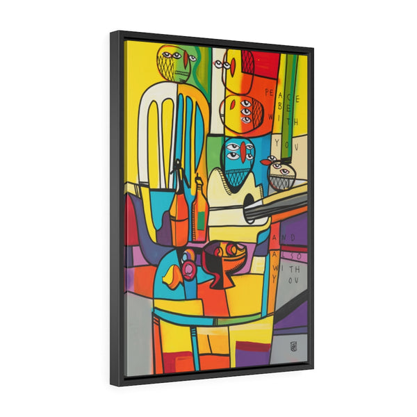 Peace Be With You - Lebo Framed Premium Gallery Wrap Canvas
