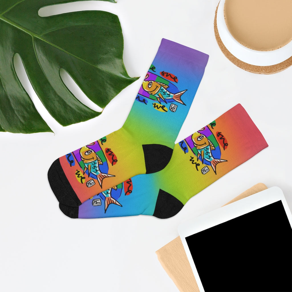 We are One, One are We - Rainbow Collection - Lebo Tribe Socks