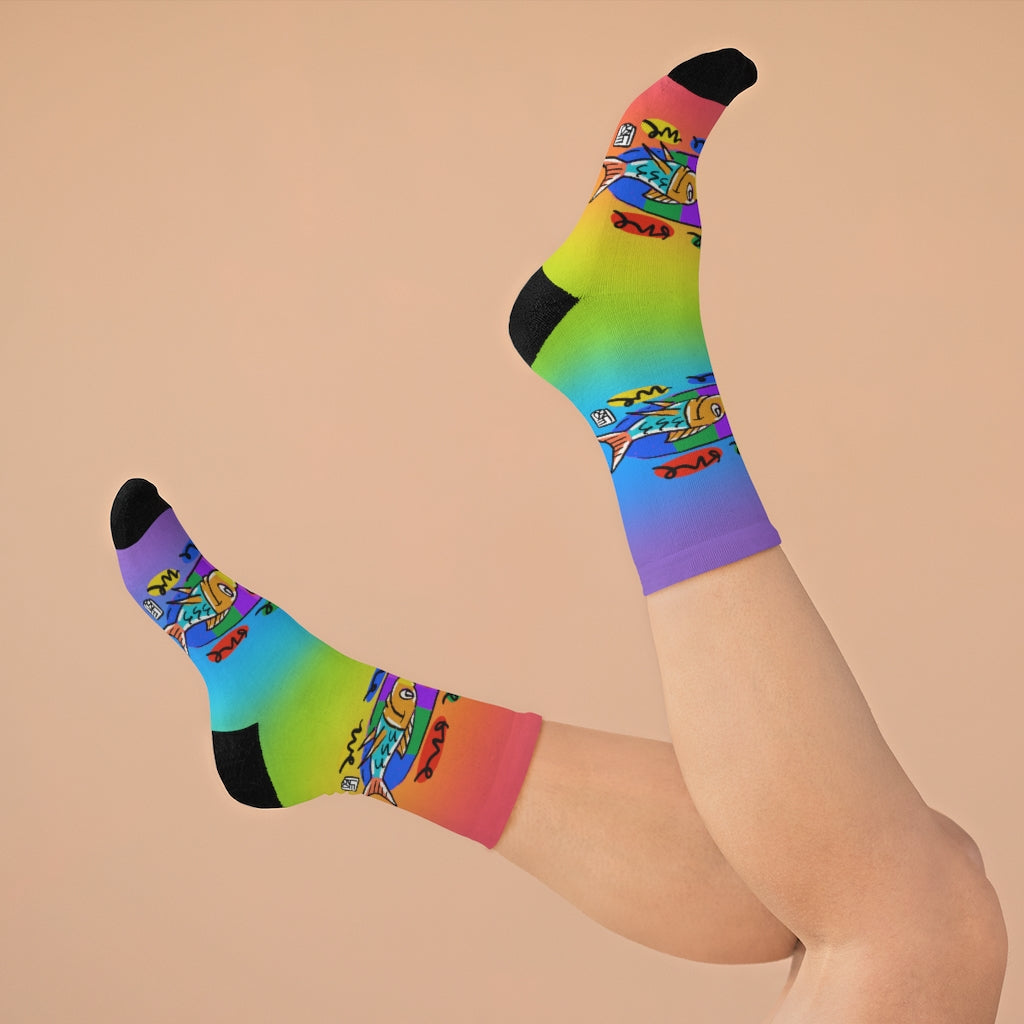 We are One, One are We - Rainbow Collection - Lebo Tribe Socks