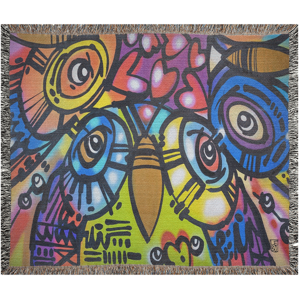 Sacred and Spinning in Space - Lebo Woven Blanket