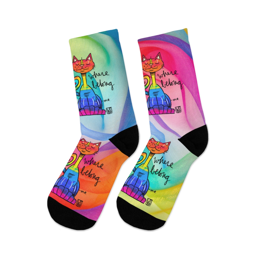 Right Where We Belong - Rainbow Collection - Lebo Tribe Socks
