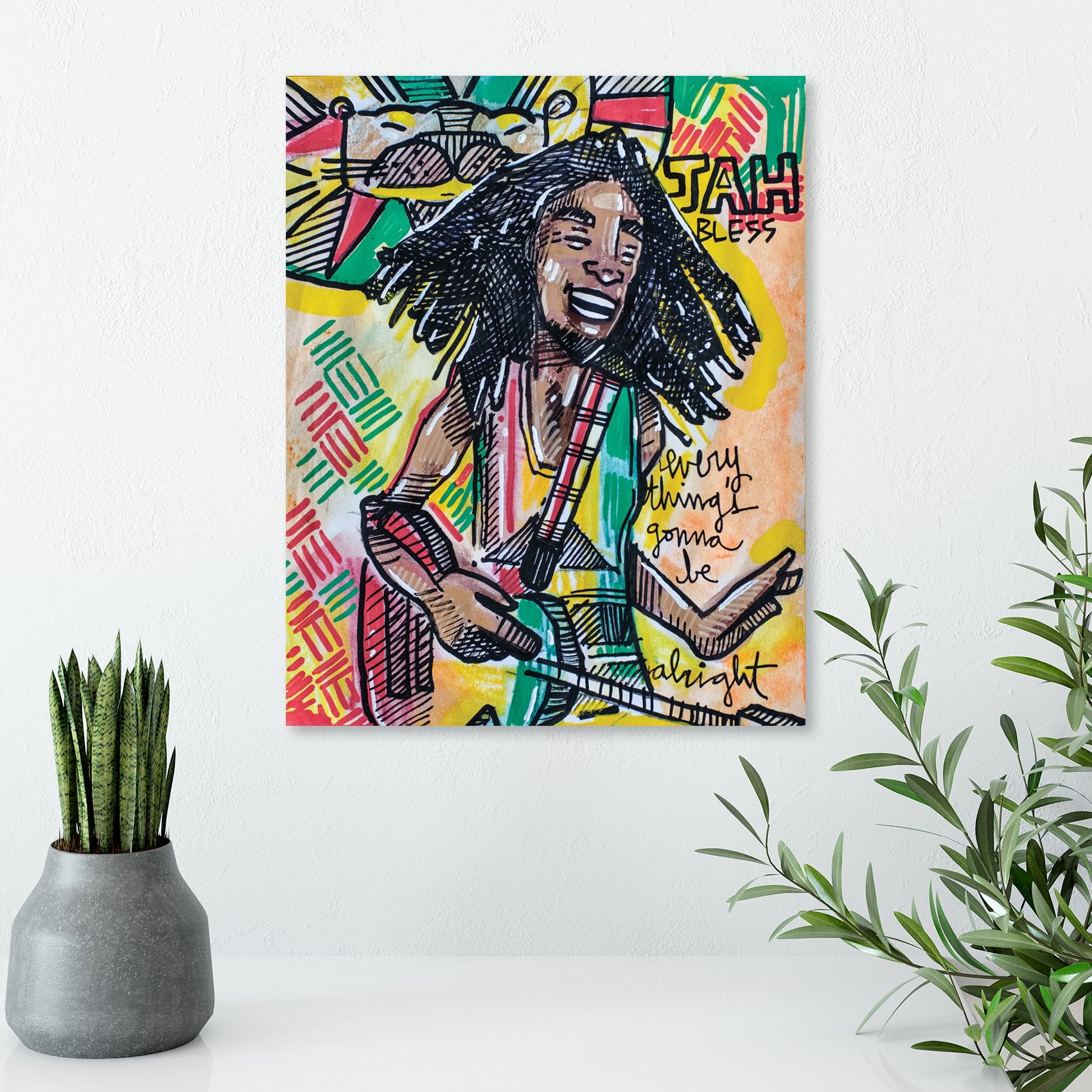 Bob Marley - Mineral Print - shop.leboart.com