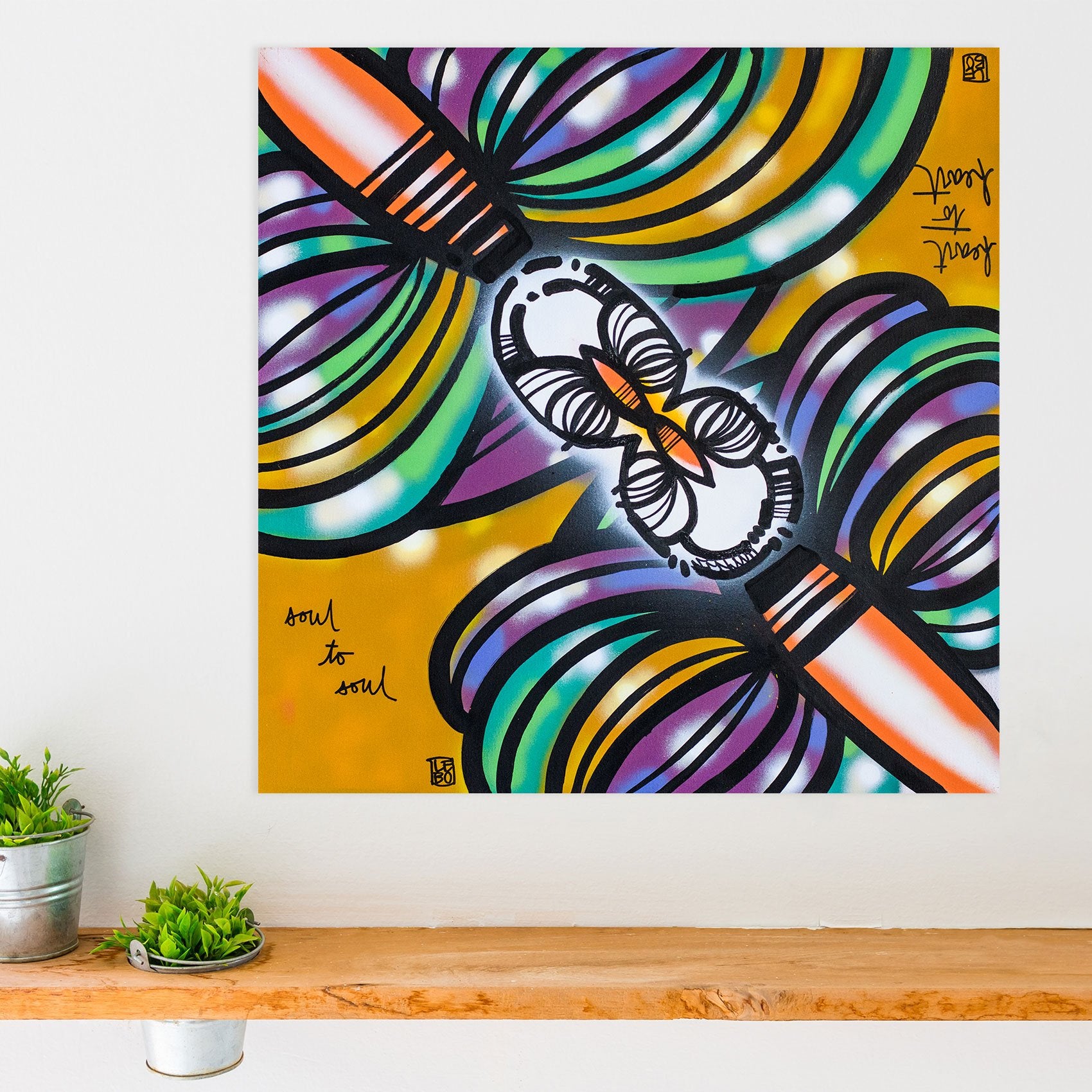 Heart To Heart and Soul To Soul (yellow) - Mineral Print - shop.leboart.com