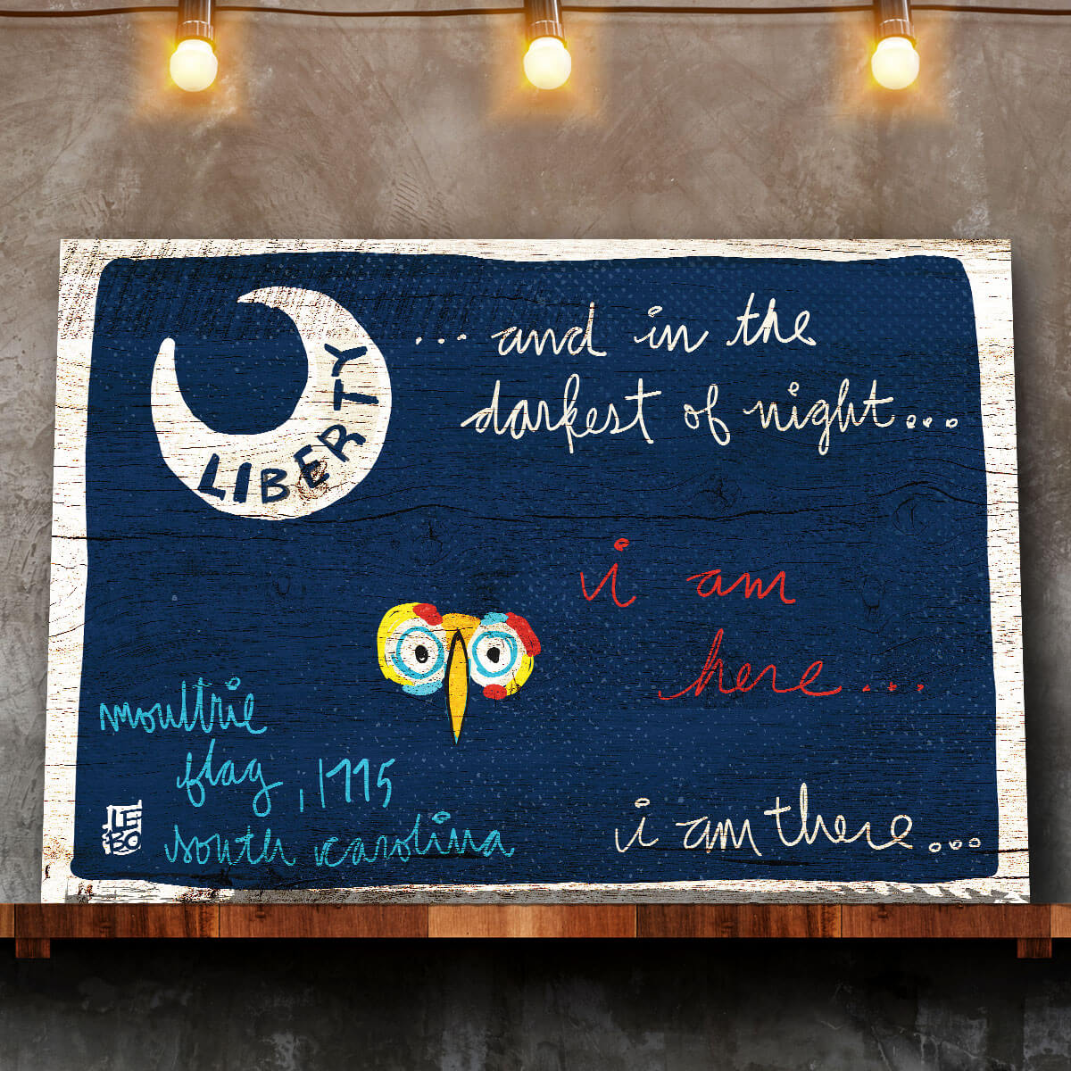 In the darkest of night, I am there - Mineral Print - shop.leboart.com