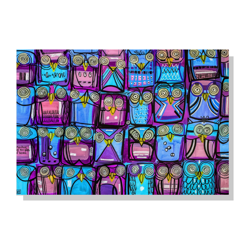 A Parliament of Owls - Mineral Print