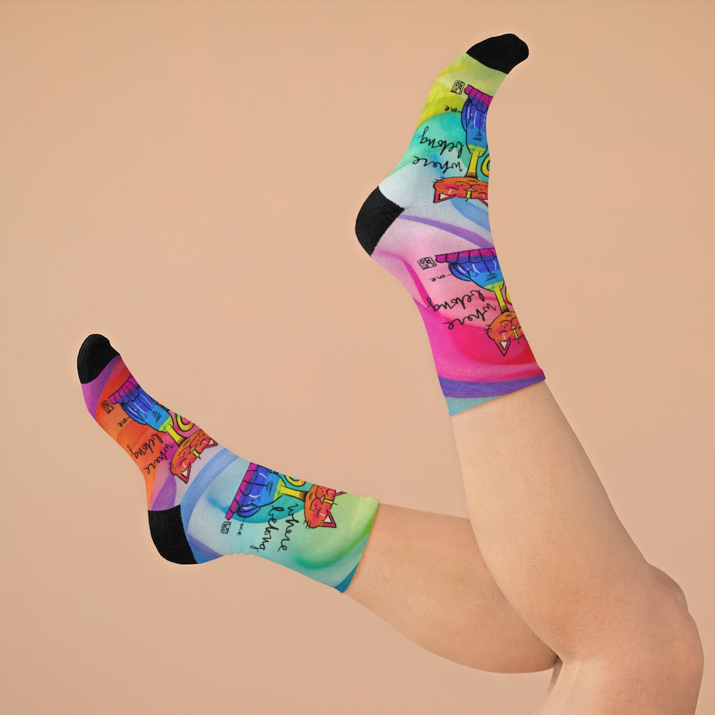 Right Where We Belong - Rainbow Collection - Lebo Tribe Socks