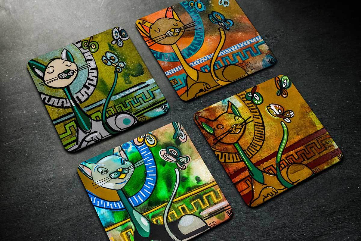 5 Lives Left - Coasters - shop.leboart.com