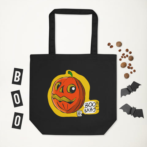 Boo Baby Jack O' Lantern - Lebo Eco Tote Bag