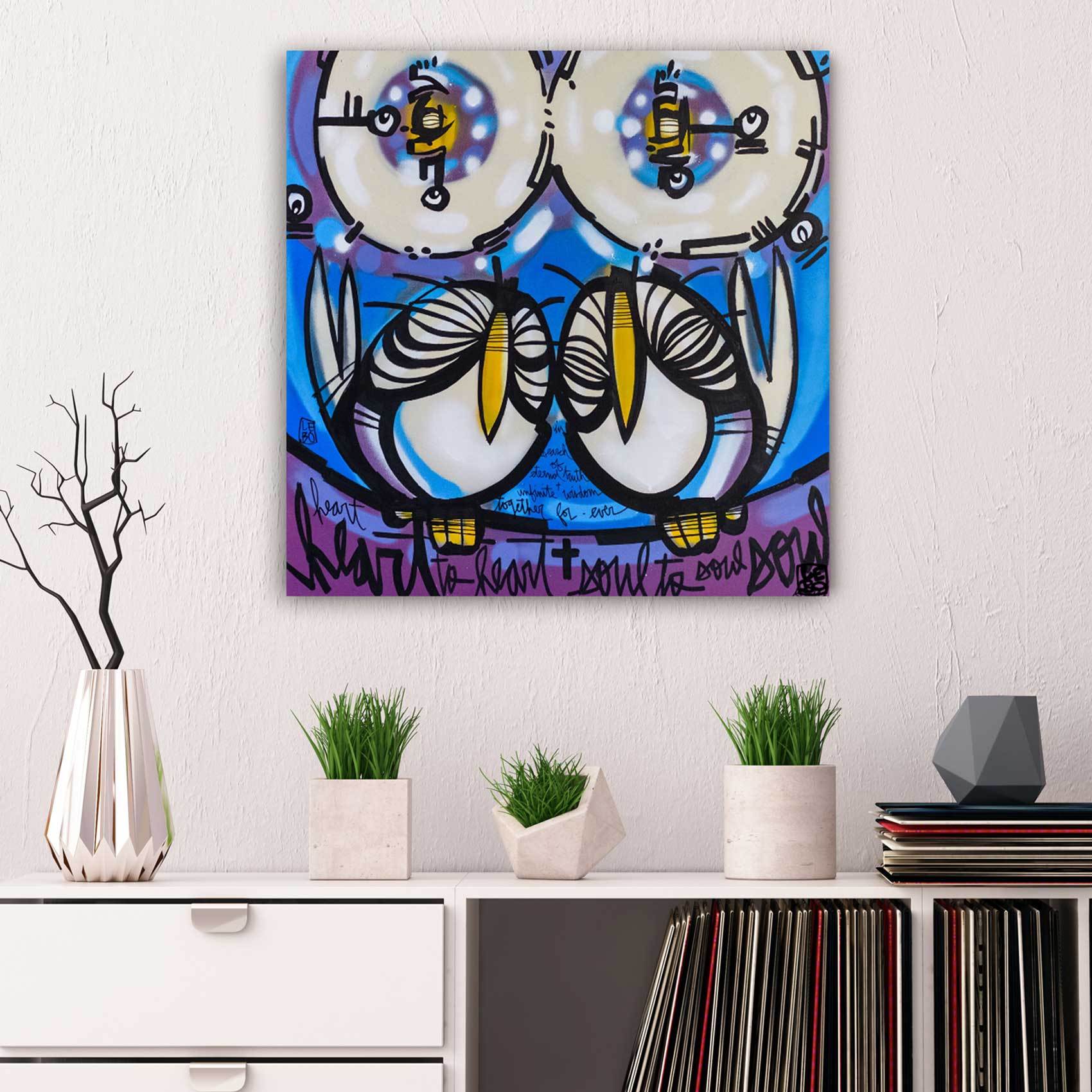 Heart to Heart & Soul to Soul (blue) - Mineral Print - shop.leboart.com