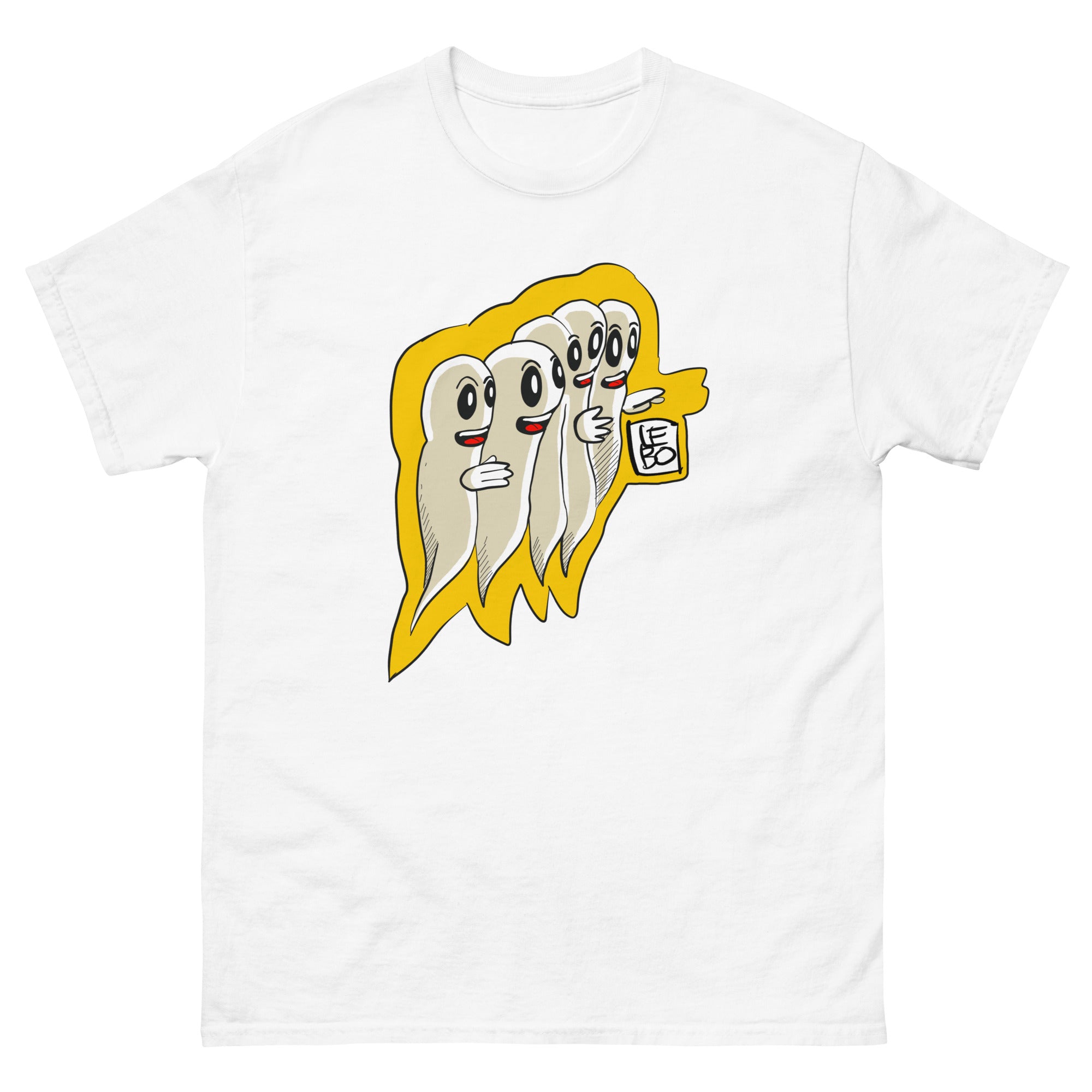 Gaggle of Friendly Ghosts - Lebo Short Sleeve Unisex T-Shirt