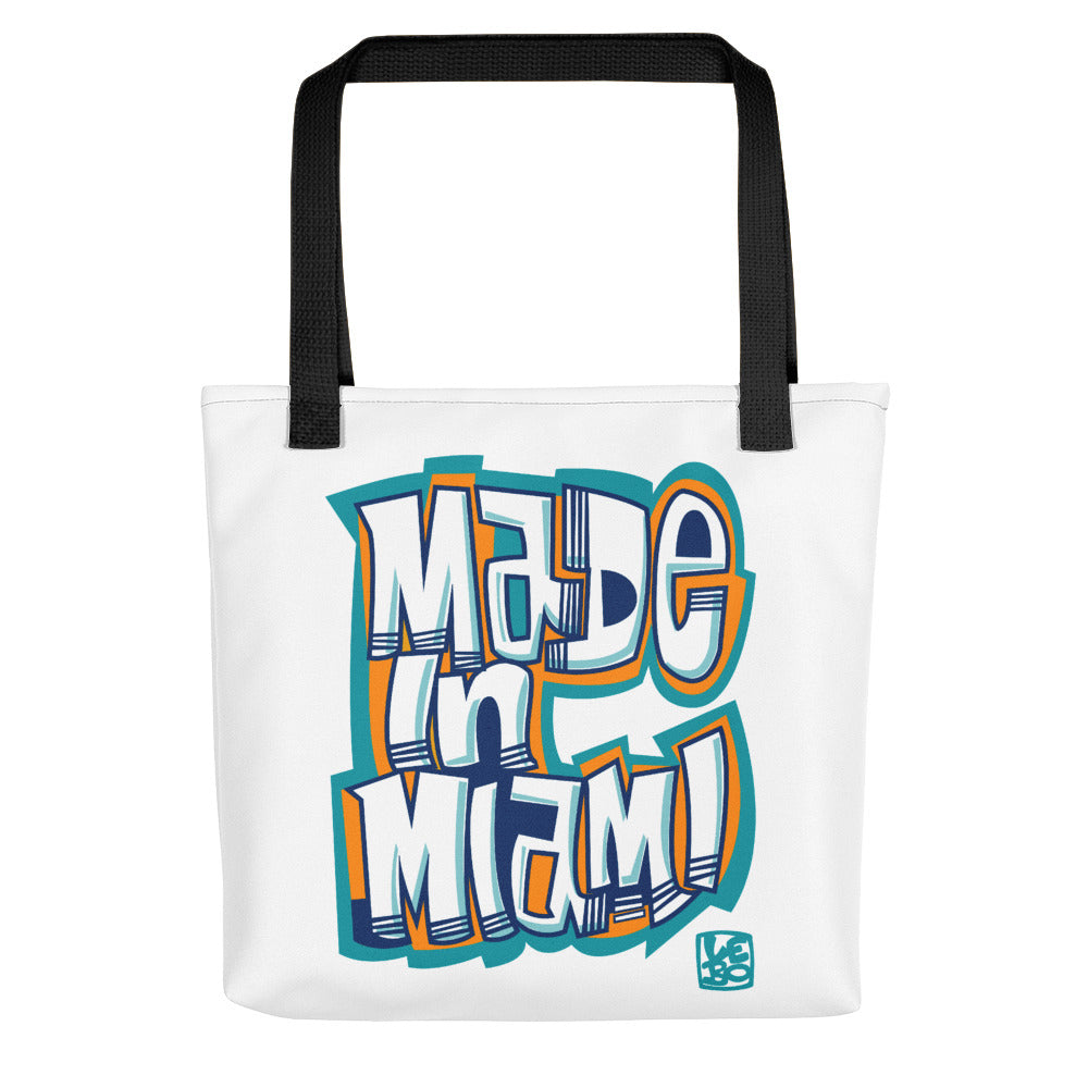 Made in Miami - Teal - Lebo Tote bag