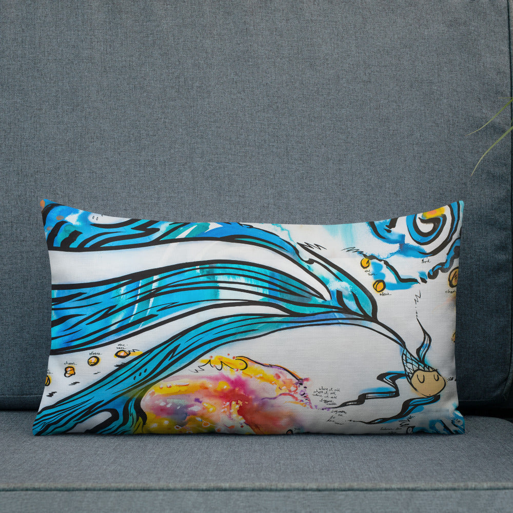 Between the Atom & the Void – Lebo Premium Throw Pillow