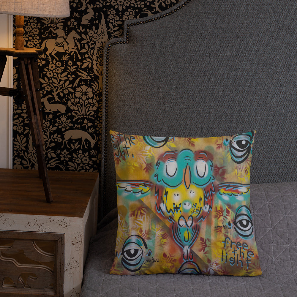 Be the light, free the light – Lebo Premium Throw Pillow