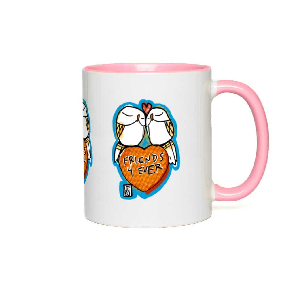Friends 4 Ever - Lebo Color Accented Ceramic Mug