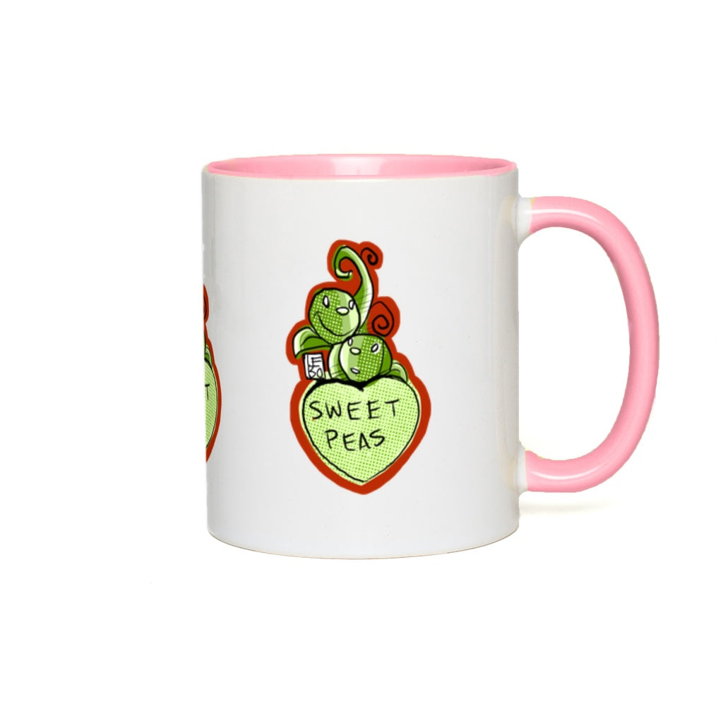 Sweet Peas - Lebo Color Accented Ceramic Mug