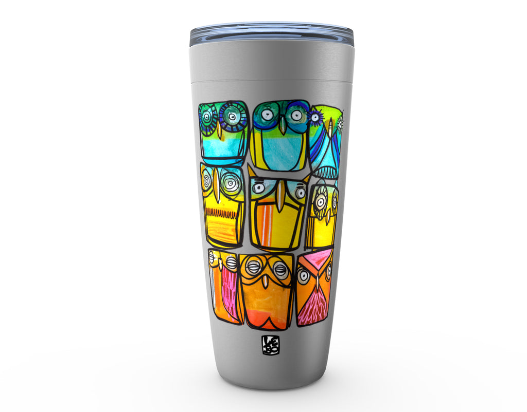 A Parliament of Rainbow Owls - Rainbow Collection- Lebo Viking Tumblers