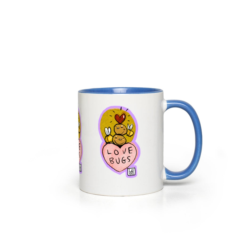 Love Bugs - Lebo Color Accented Ceramic Mug