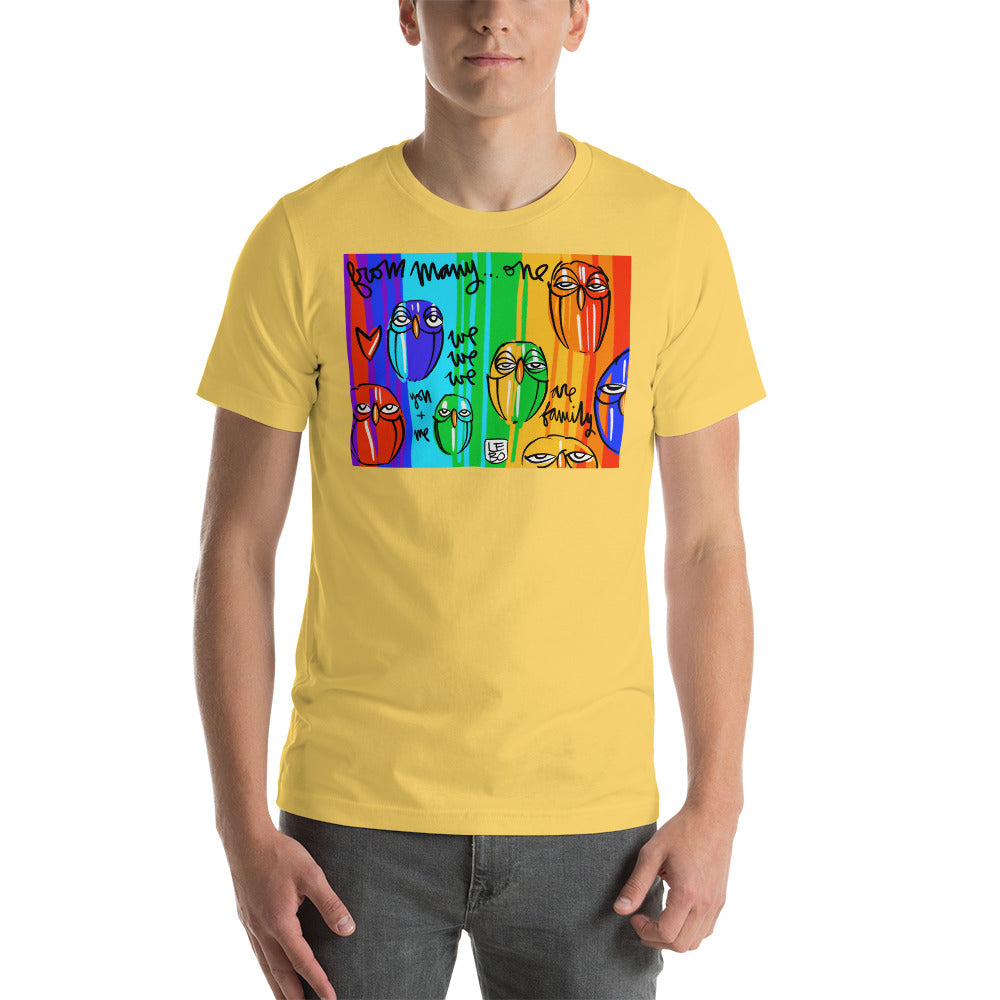 From Many One, We are Family - Rainbow Collection - Lebo Unisex Short Sleeve T-Shirt